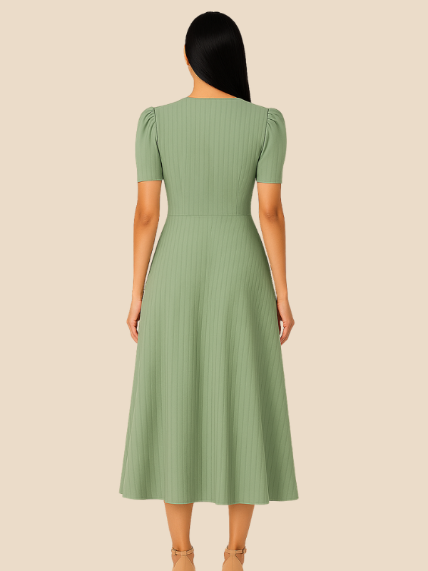 Kamira | V-Neck Midi Dress