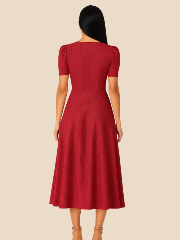 Kamira | V-Neck Midi Dress