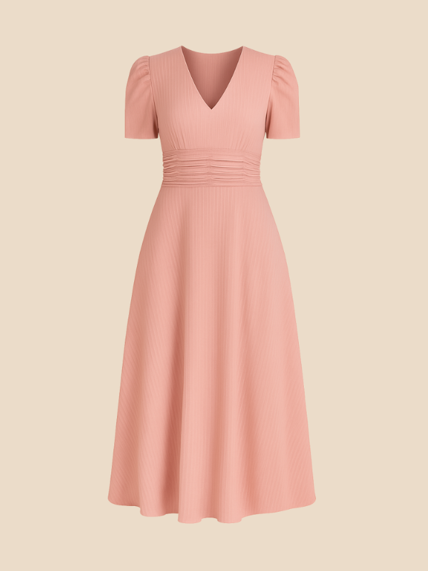 Kamira | V-Neck Midi Dress