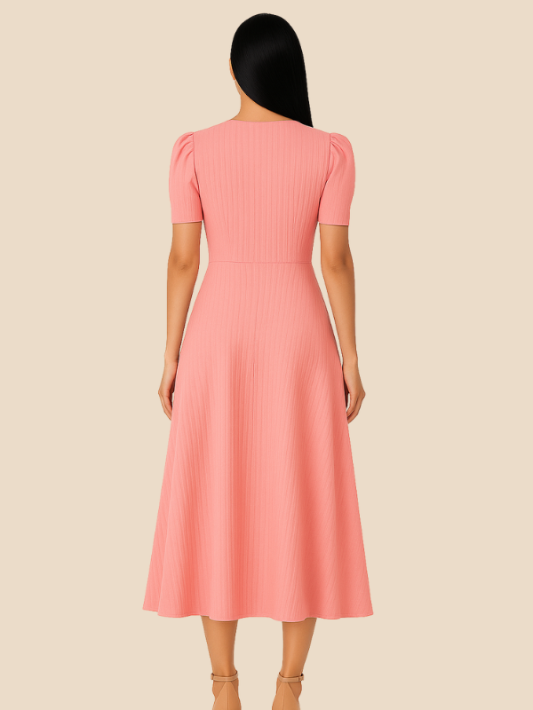 Kamira | V-Neck Midi Dress