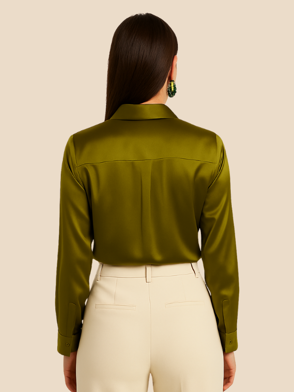Serena | Women’s Silky Button-Up Blouse