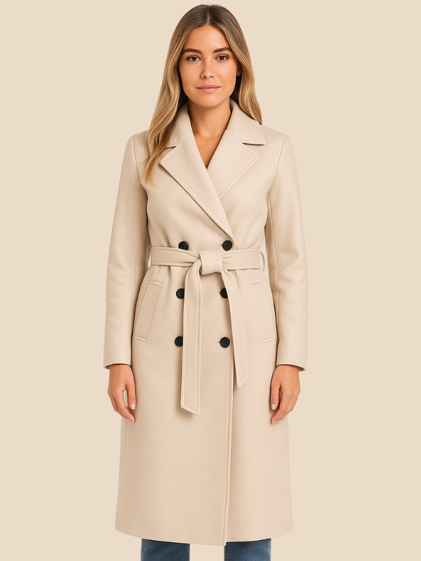 Sophia | Women’s Double-Breasted Long Coat