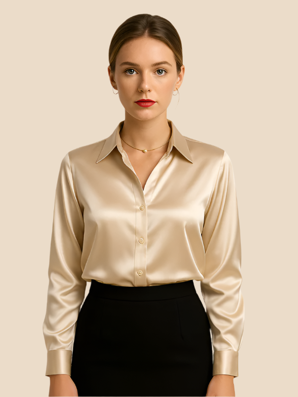 Serena | Women’s Silky Button-Up Blouse