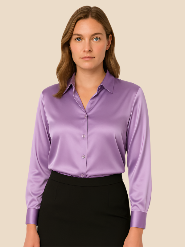 Serena | Women’s Silky Button-Up Blouse