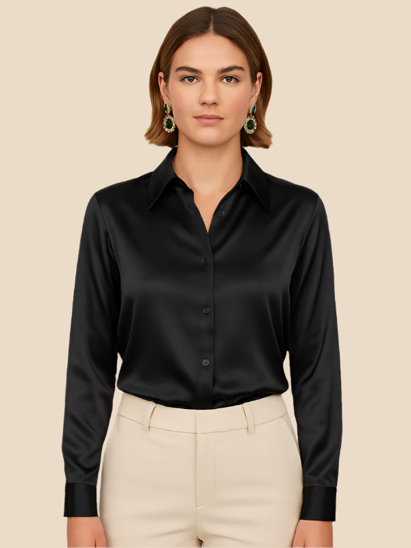 Serena | Women’s Silky Button-Up Blouse
