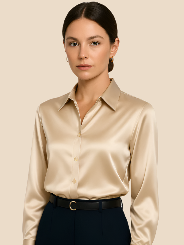 Serena | Women’s Silky Button-Up Blouse