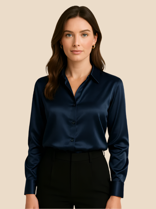 Serena | Women’s Silky Button-Up Blouse