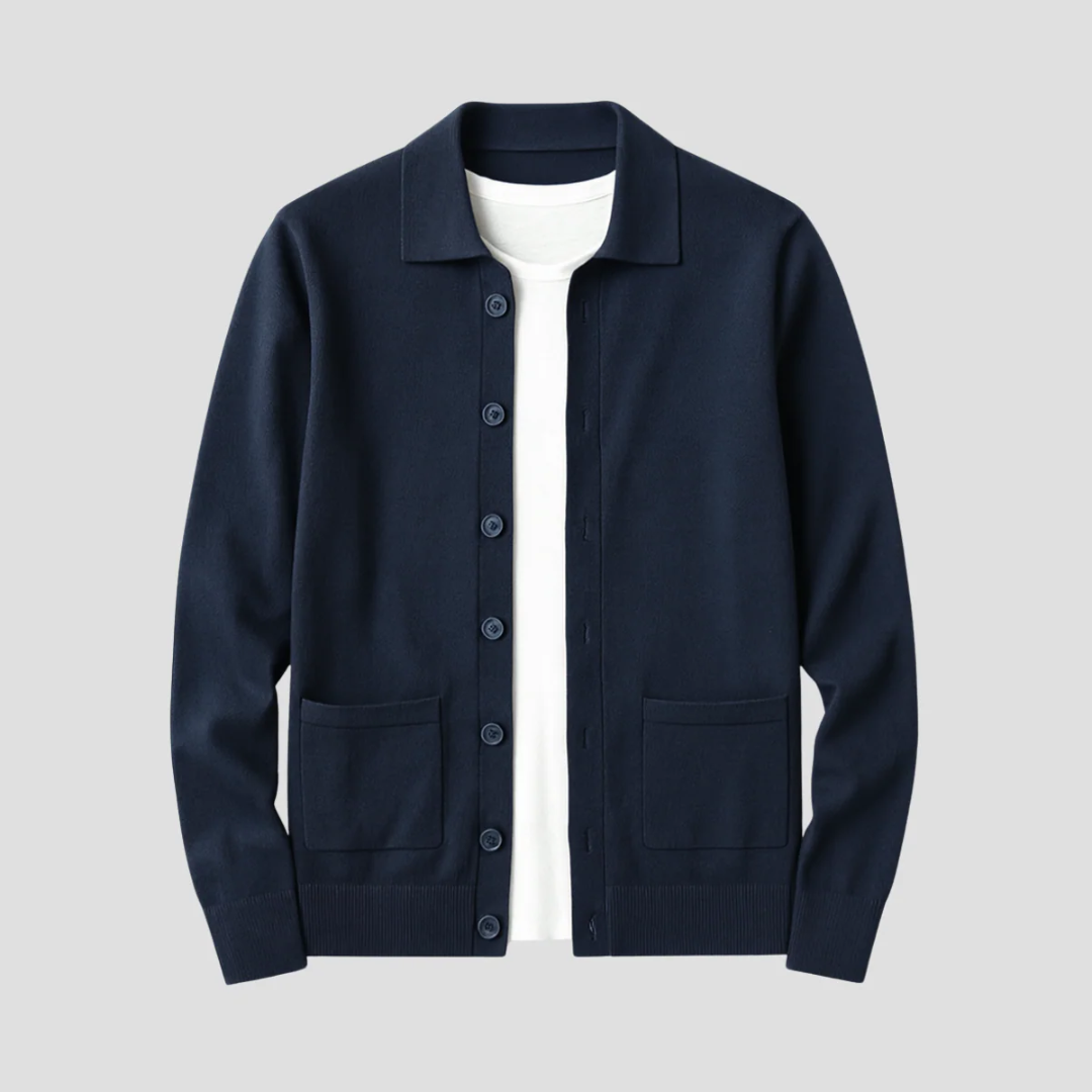 Renholm | Men’s Polo Knit Cardigan