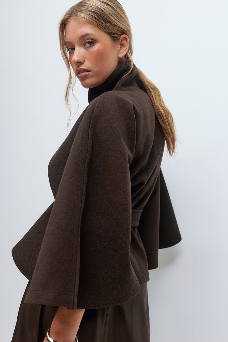 Aurora Wrap | Women’s Belted High-Neck Coat