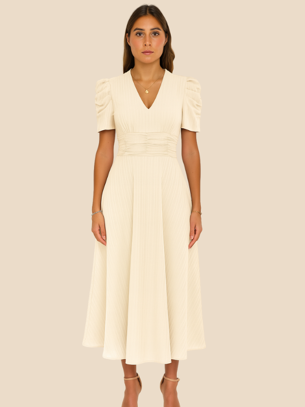 Kamira | V-Neck Midi Dress