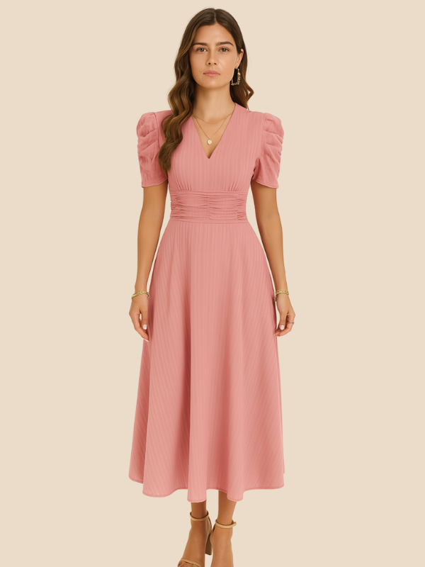 Kamira | V-Neck Midi Dress