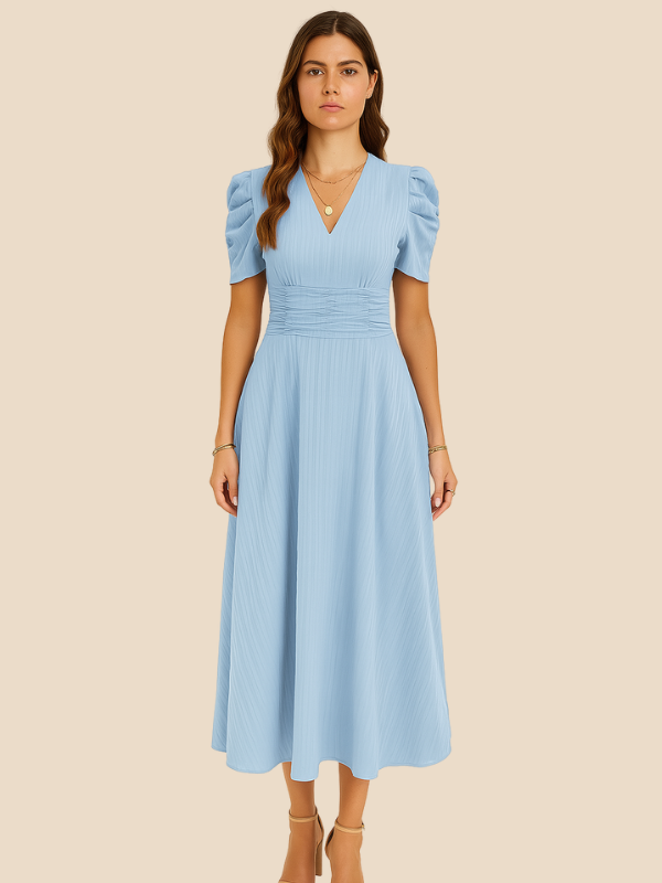 Kamira | V-Neck Midi Dress