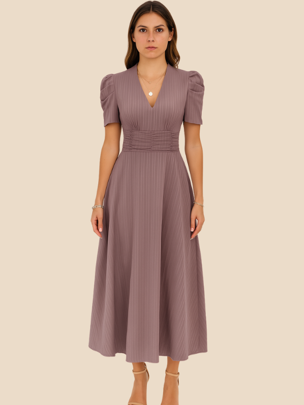 Kamira | V-Neck Midi Dress