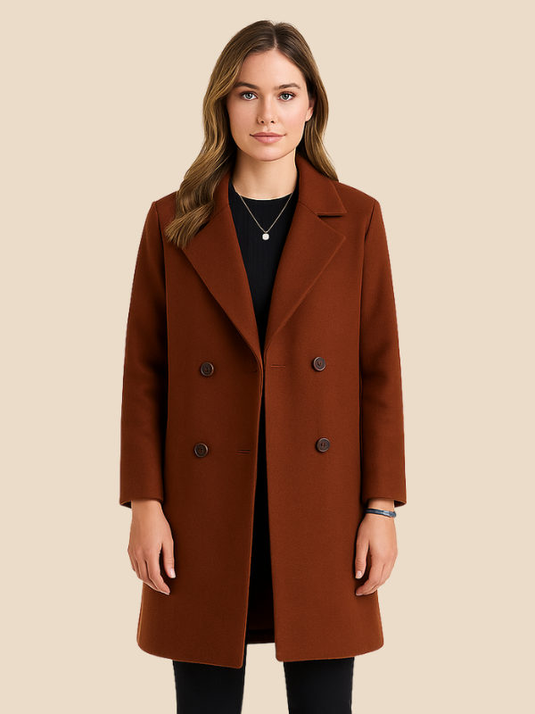 Clara | Women’s Long Double-Breasted Coat