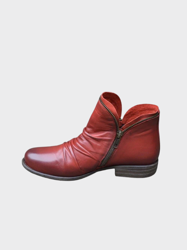 Elara | Women’s Zipped Leather Ankle Boots