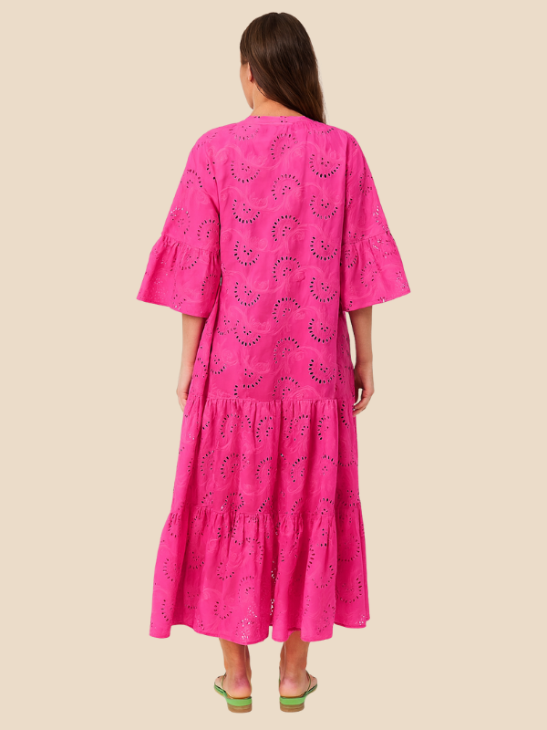 Leona | Bohemian Embroidered Cotton Dress