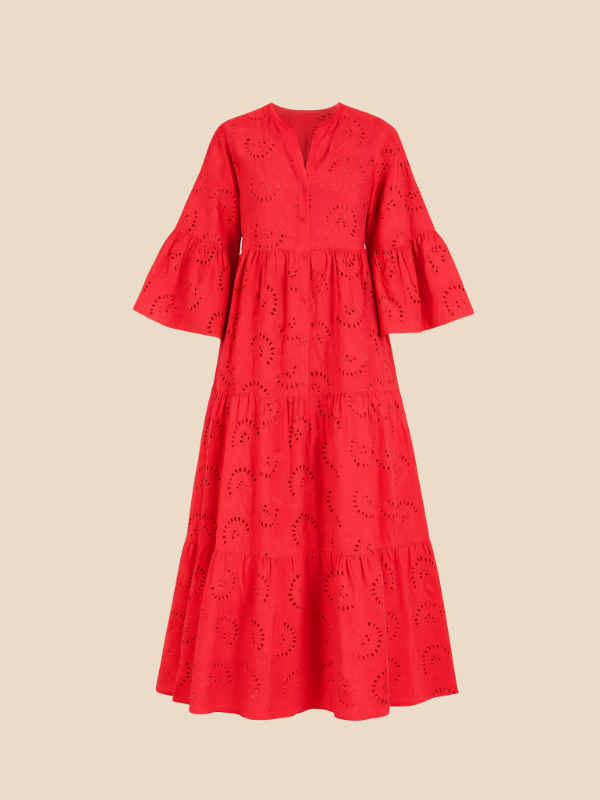 Leona | Bohemian Embroidered Cotton Dress