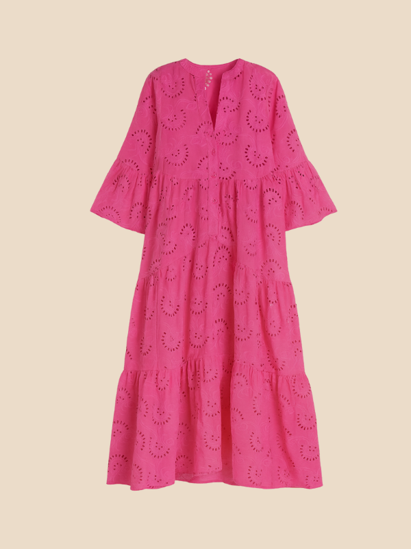 Leona | Bohemian Embroidered Cotton Dress