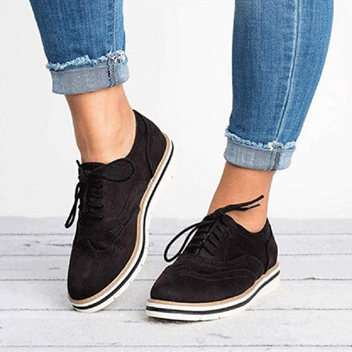 Blair | Women’s Lace-Up Flat Brogue Trainers
