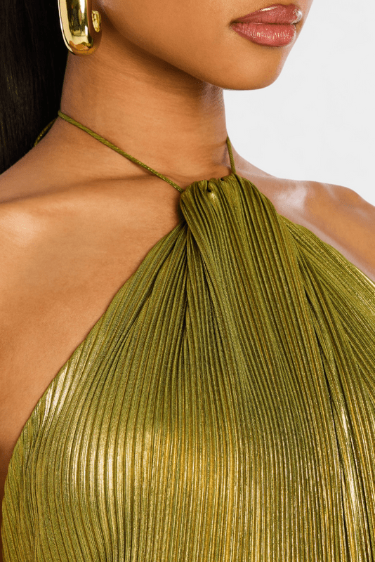 Marisa | Off-Shoulder Maxi Dress in Green