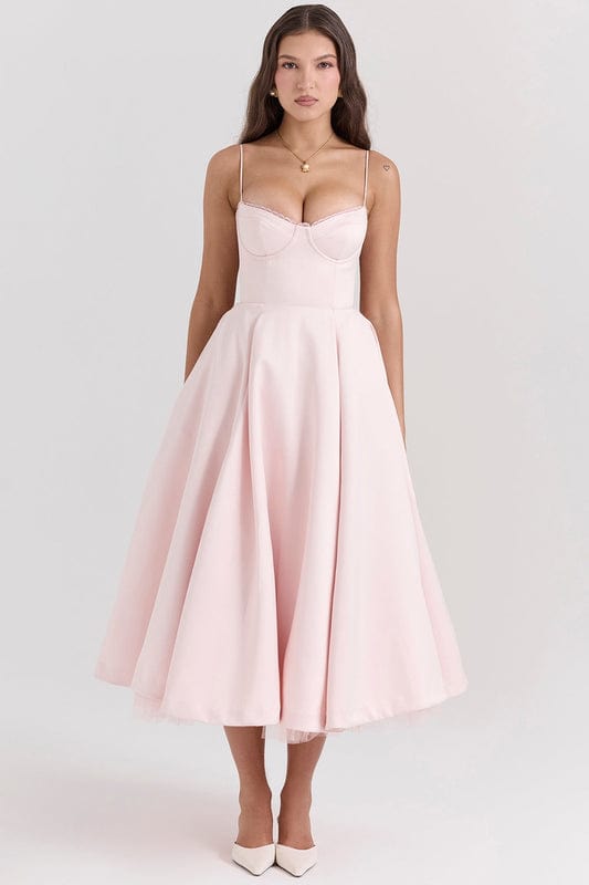 Arlena | Corset-Style Sleeveless Midi Dress