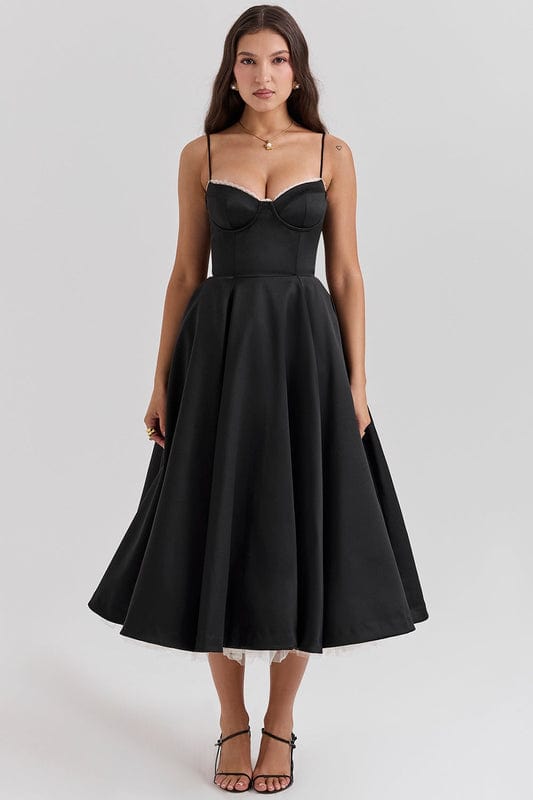 Arlena | Corset-Style Sleeveless Midi Dress