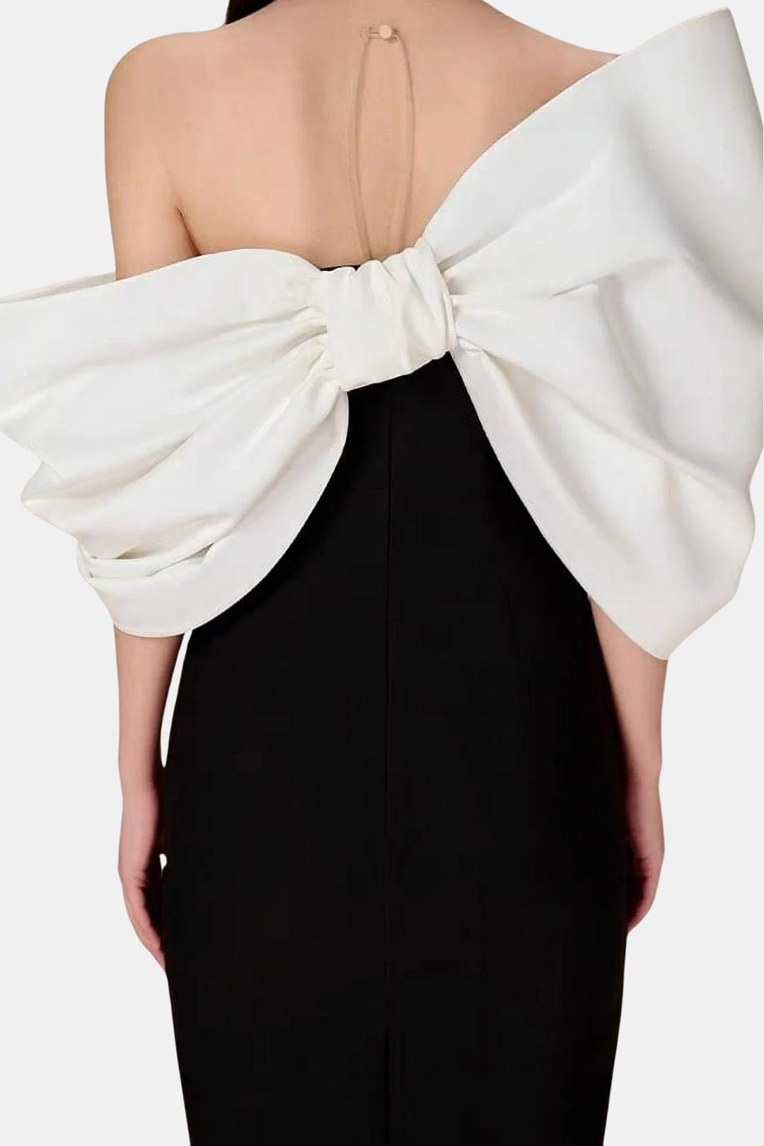 Corvianne | Bowknot Contrast Midi Dress