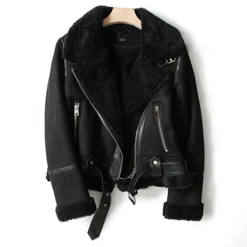 Jaziel | Women’s Belted Leather Jacket