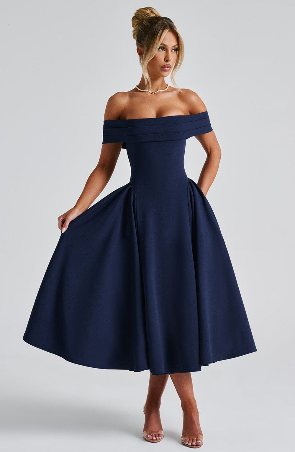 Colette | Off-Shoulder Flare Midi Dress