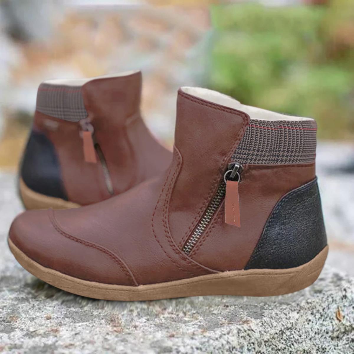 Elara | Women’s Waterproof Orthopedic Leather Boots