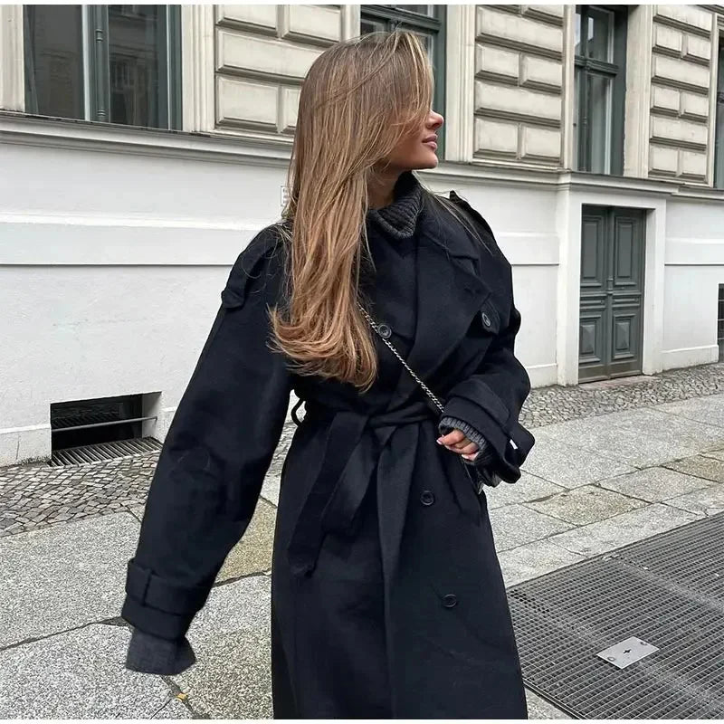 Allegra | Double-Breasted Wool Blend Coat