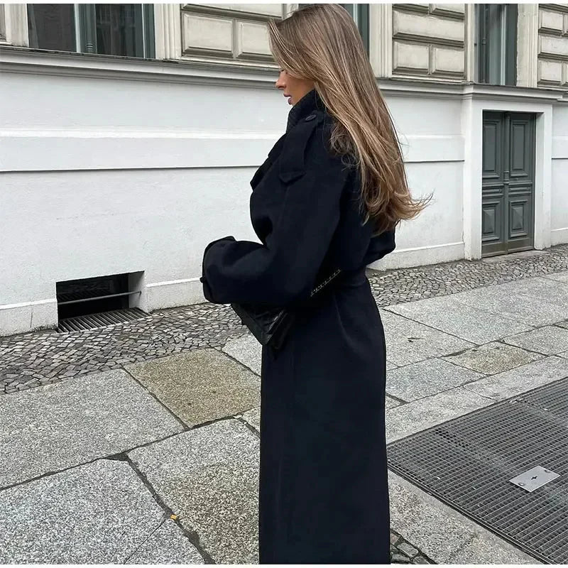 Allegra | Double-Breasted Wool Blend Coat
