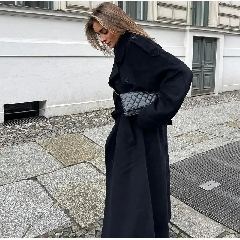 Allegra | Double-Breasted Wool Blend Coat