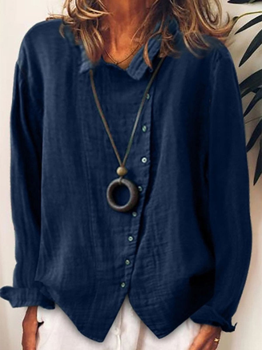 Isla | Cotton-Linen Long Shirt
