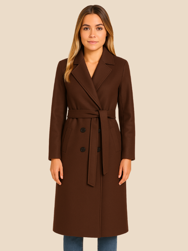 Sophia | Women’s Double-Breasted Long Coat