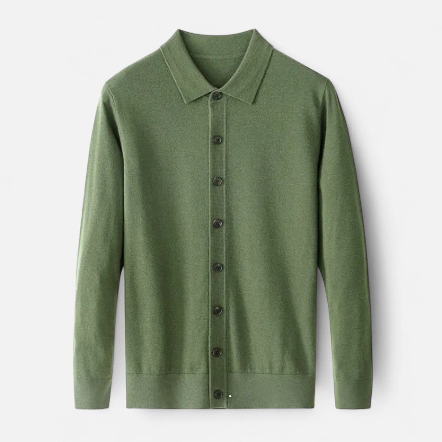 Rheomar | Men’s Fine Worsted Wool Button-Up Sweater