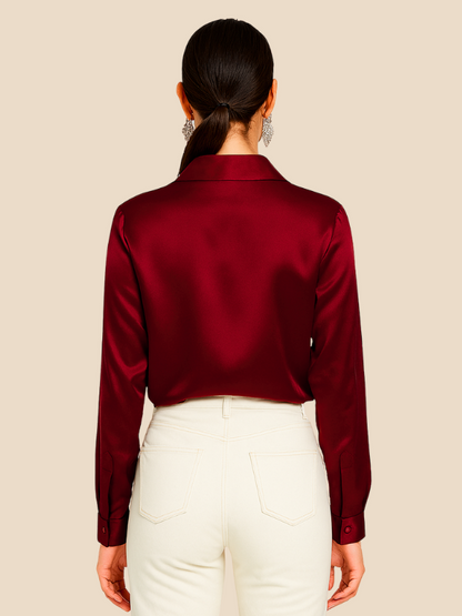 Serena | Women’s Silky Button-Up Blouse