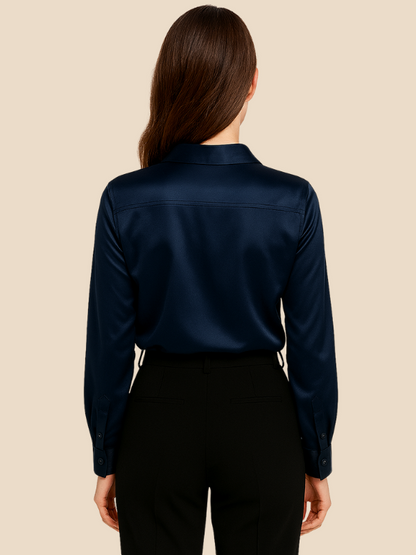 Serena | Women’s Silky Button-Up Blouse