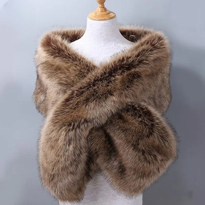 Selvienne | Women’s Premium Faux Mink Fur Shawl
