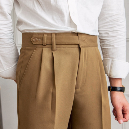 Darselle | Men’s Tailored Pleated Dress Trousers