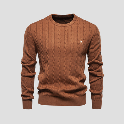 Dunverre | Men’s Cotton Cable Knit Jumper