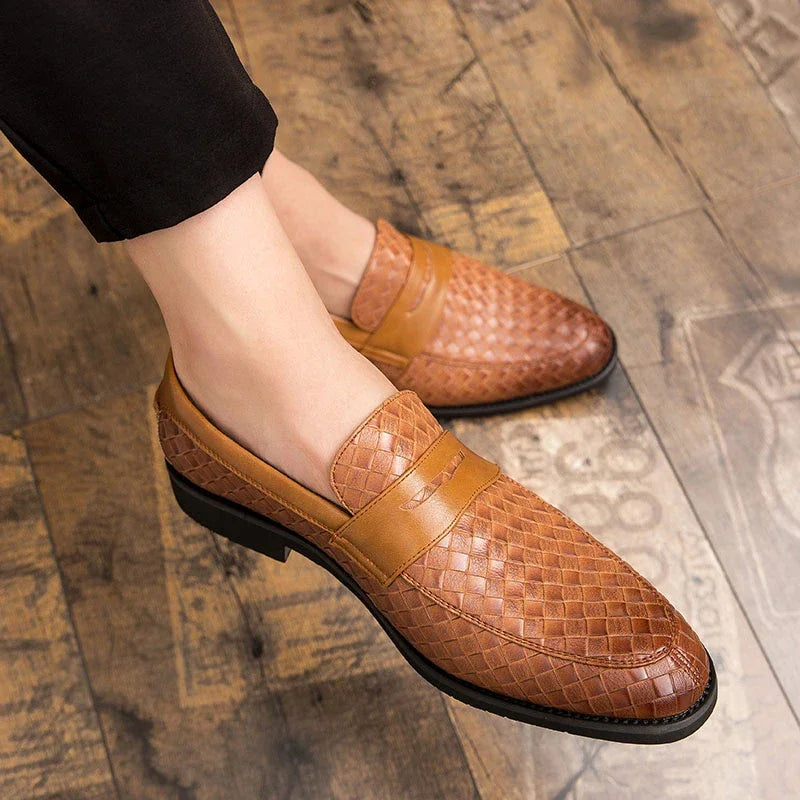 Pavaro | Men’s Handwoven Leather Loafers