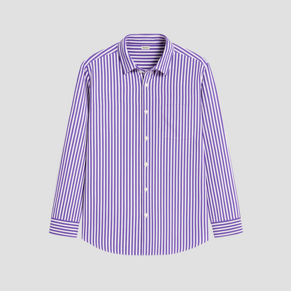 Brinley | Women’s Striped Cotton-Linen Blouse