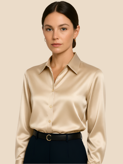 Serena | Women’s Silky Button-Up Blouse