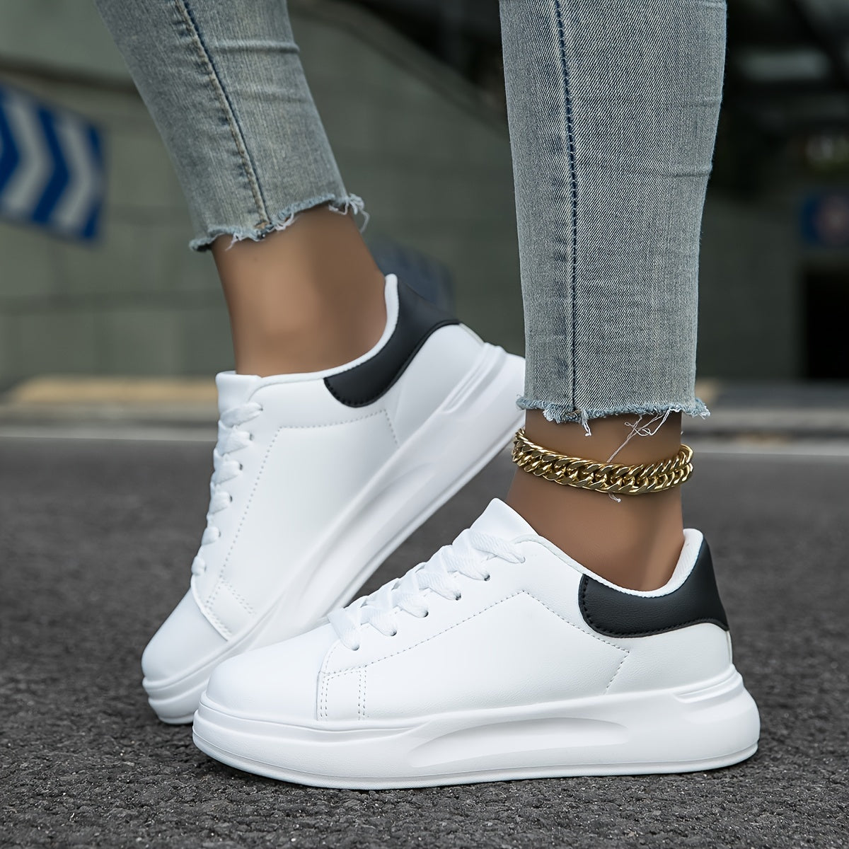 Kaiden | Women’s Classic White Leather Sneakers