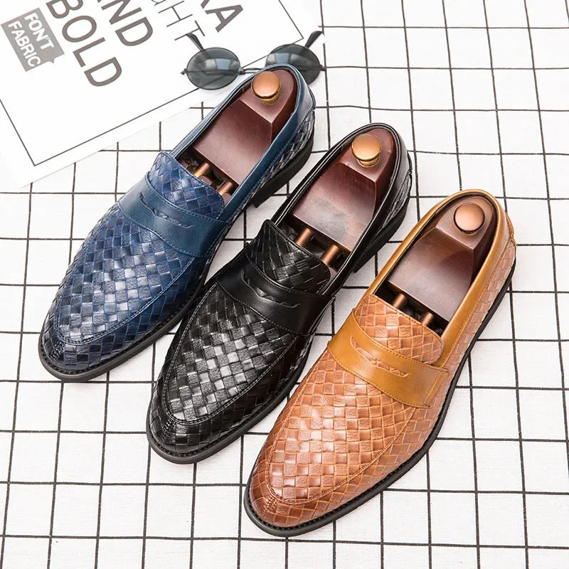 Pavaro | Men’s Handwoven Leather Loafers