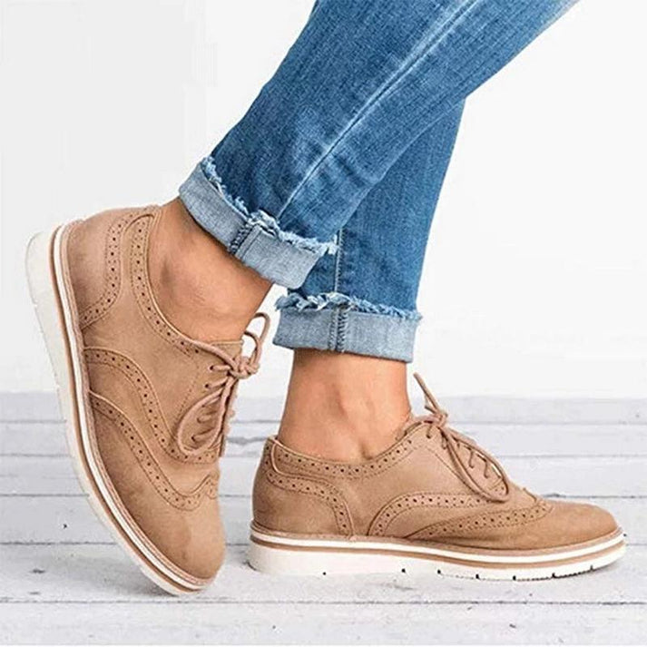 Blair | Women’s Lace-Up Flat Brogue Trainers