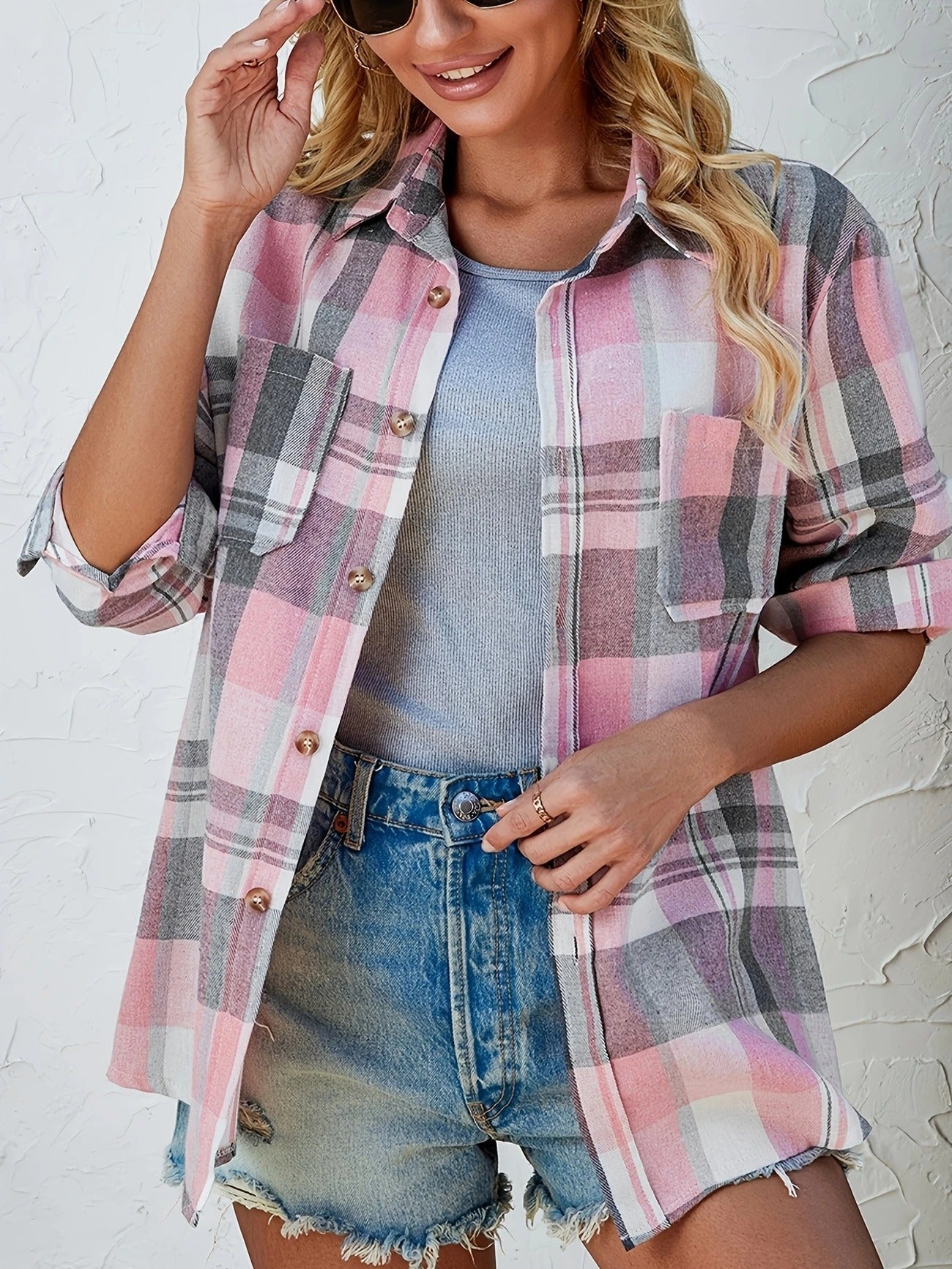 Daphne | Women’s Soft Plaid Layering Shirt