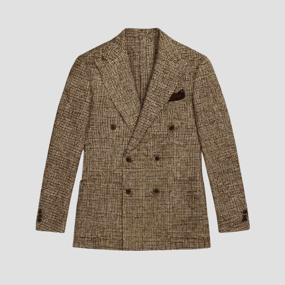 Carriston | Classic Check Double-Breasted Blazer