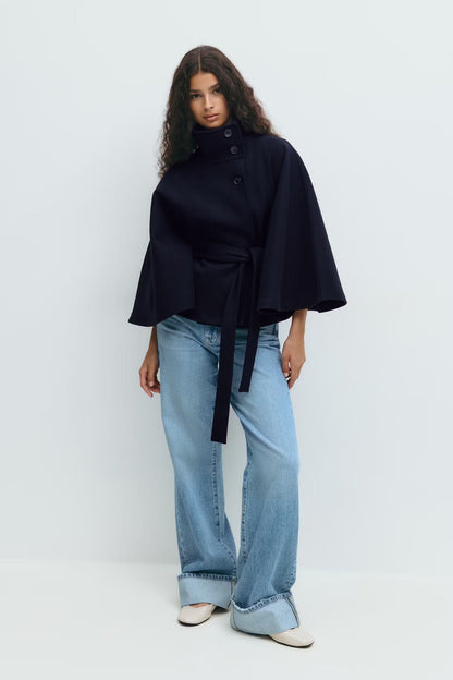 Aurora Wrap | Women’s Belted High-Neck Coat